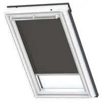 VELUX Sichtschutzrollo Uni Schwarz, 4069, SK08 4069SWL Schwarz,Schiene weiß
