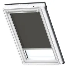 VELUX Sichtschutzrollo Uni Schwarz, 4069, SK08 4069SWL Schwarz,Schiene weiß
