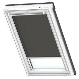 VELUX Sichtschutzrollo Uni Schwarz, 4069, SK08 4069SWL Schwarz,Schiene weiß