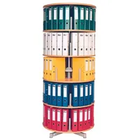 REEF Ordnerdrehsäule buche bis zu 120 Ordner, Etagen einzeln drehbar, H: 193,0 cm