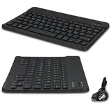 NAUC Bluetooth Tastatur DE schwarz