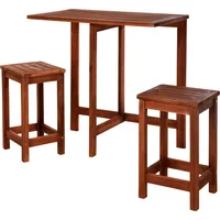 matrasa Balkongarnitur Klapptisch & 2 Hocker - Gartengarnitur Balkonset Sitzgarnitur Gartenmöbel Bistro Set