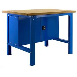 Proregal Werkbank Holz 120 cm blau