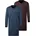 LE JOGGER Nachthemd LE JOGGER Herren 60/62 XXL N-Gr blau blau marine Jersey Obermaterial 100 Baumwolle gemustert Basic bequem kniefrei V-Ausschnitt abgesteppte Kante Kleider Nachthemd bequemer Weite