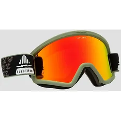 Electric Hex Drama Moss Black+Bonus Lens Rose Goggle red chrome Gr. Uni