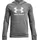 Under Armour Rival Fleece Big Logo Hoodie Jungen 025 castlerock light heather/white M 137-149 cm