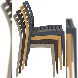 CLP Ares Gartenstuhl 48 x 58 x 82 cm dunkelgrau