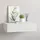 vidaXL Wandregal mit Schublade 40 x 23,5 x 10 cm Weiß
