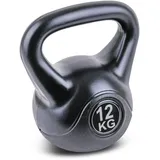 trenas - Kettlebell mit Griff aus Kunststoff, Kettle Bell 12 kg, Kugelgewicht, Kugelhantel für Training, Fitness & Ganzkörper-Workouts