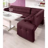 exxpo - sofa fashion Barista 197 x 82 x 265 cm Luxus-Microfaser langer Schenkel links burgundy