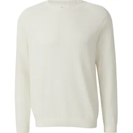 s.Oliver Pullover aus Moulinéstrick mit Crew Neck und Raglanärmeln Beige 3XL