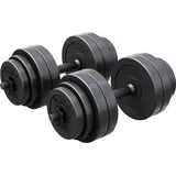 GYRONETICS Kurzhantel Set 30 kg schwarz - 16 Gewichte mit 2 Kurzhanteln, Griff gerändelt, rutschfest