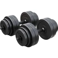 GYRONETICS Kurzhantel Set 30 kg schwarz - 16 Gewichte mit 2 Kurzhanteln, Griff gerändelt, rutschfest