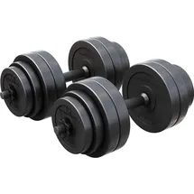 GYRONETICS Kurzhantel Set 30 kg schwarz - 16 Gewichte mit 2 Kurzhanteln, Griff gerändelt, rutschfest