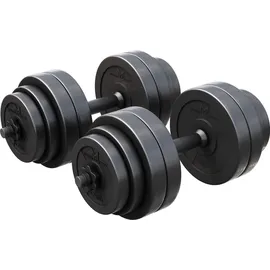 GYRONETICS Kurzhantel Set 30 kg schwarz - 16 Gewichte mit 2 Kurzhanteln, Griff gerändelt, rutschfest