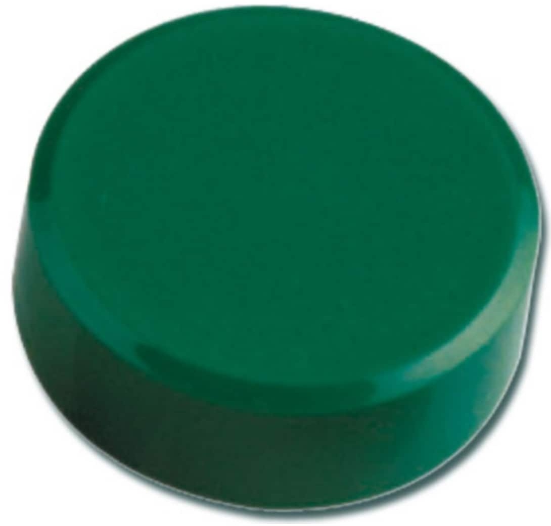MAUL Facetterand-Magnet MAULpro, Ø 34 x 14 mm, 2 kg Haftkraft, 20 St./Set - grün