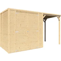 BERTILO Beno 2 PLUS Gartenhaus 3,73 x 1,70 m Beige