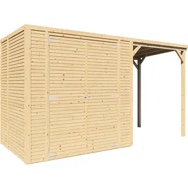 BERTILO Beno 2 PLUS Gartenhaus 3,73 x 1,70 m Beige