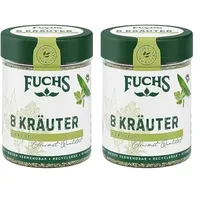 Fuchs Gewürze - 8 Kräuter gerebelt - Kräutermischung für Marinaden, Fischgerichte oder Kräuter-Frischkäse - natürliche Zutaten - 25 g in wiederverwendbarer, recyclebarer Dose (Packung mit 2)