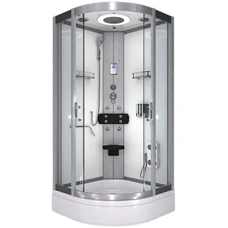 AcquaVapore Komplettdusche Duschkabine Fertigdusche Dusche D58-60t0-ec 100x100 cm, Mit 2k Scheiben Versiegelung