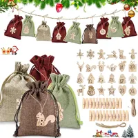 Adventskalender Zum Befüllen, 24 Säckchen Für Adventskalender+1-24 Zahlen Holzan