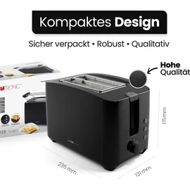 Clatronic Toaster TA 3801 2 Scheiben Toaster schwarz