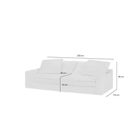 Soho Sofa 3-sitzig ¦ grau ¦ Maße (cm): B: 233 H: 95 T: 114.0