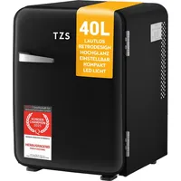 First Austria Retro Mini-Kühlschrank 40 l 0 mm hoch Schwarz