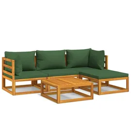 vidaXL Garten-Lounge-Set 5-tlg. braun/grün
