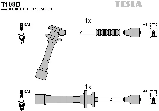 Tesla Zündleitungssatz t108b für KIA