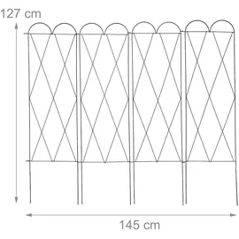 Relaxdays Rankgitter 127 x 0 x 0 cm Rotbraun