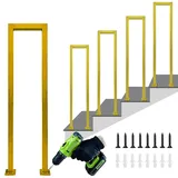 Gorssen 95cm Handlauf,Vintage Schmiedeeisen Treppengeländer for den Innen Außen, Wandhandlauf Wohnung Draußen Handläufe Treppen Handlauf Geländer Bausatz Balkon Brüstung Stange