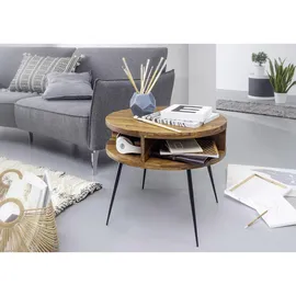 'massivart' Couchtisch, Sheesham, massiv, gebeizt 60 x 60 cm, - YORICK