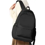 WEPLAN Schulrucksack Mädchen Jungen Rucksack Schule Teenager,Wasserdicht Rucksack School Bag,Schulranzen Laptop Rucksack Damen,Schultasche Travel Backpack Daypacks für Uni Schule Reise,E1-Schwarz