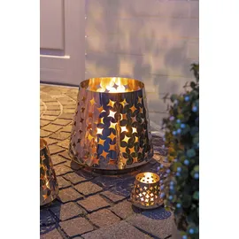 Fink Windlicht Edelstahl H:30cm Ø:32cm 1 St. silber