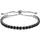 FIRETTI Armband Kupfer versilbert mit Zirkonia schwarz 23 cm