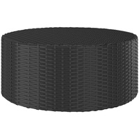 vidaXL Teetisch Schwarz 68x68x30 cm Poly Rattan