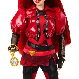 Mattel Disney Descendants: The Rise of Red Modepuppe und Accessoires – Red, Tochter der Herzkönigin mit vom Film inspirierter Kleidung und Taschenuhr, HWT93