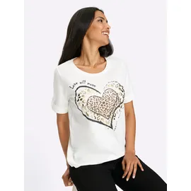 Classic Basics Sieh an! Kurzarm-Shirt in ecru-goldfarben | Gr.: 48