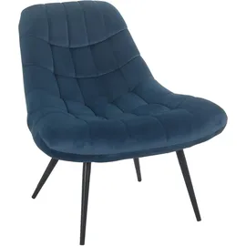 SalesFever Sessel XXL Samt Metall, Blau|Gelb|Grau|Grün|Rosa|Schwarz