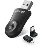 OTTOCAST 2025 Verbesserter 2-in-1 Wireless CarPlay & Android Auto Adapter, OTTOCAST MINI Kabelloser CarPlay Adapter für iOS 10+ & Android 11+, Wandelt kabelgebundenes CarPlay in Wireless um, (Schwarz)