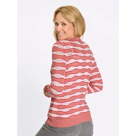 Classic Basics Ajour-Pullover flamingo/ecru 46