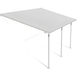 Palram Canopia Feria Terrassenüberdachung weiß 546x298x260-305 in cm (LxHxB)