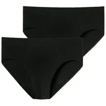 SCHIESSER Slip unifarben schwarz M 2er Pack