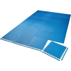 tectake® Schutzmattenset, 24-teilig mit 48 Randstücken, weich und rutschfest, leichte Reinigung und flexibel erweiterbar