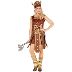 dressforfun Wikinger-Kostüm Frauenkostüm Wikingerin braun L – L