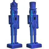 Beliani Nussknacker 40 cm Blau