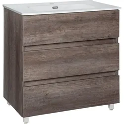 WTU+Keramik-WT KORA XL, Chateau Eiche, 3 Auszüge,805x845x470mm