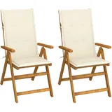 vidaXL Gartenstuhl 2 St. 0 x 0 x 111 cm beige