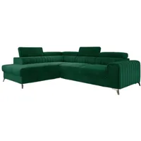Luxusbetten24 Schlafsofa Designer Sofa Tirenni, mit Schlaf- und Klappfunktion grün